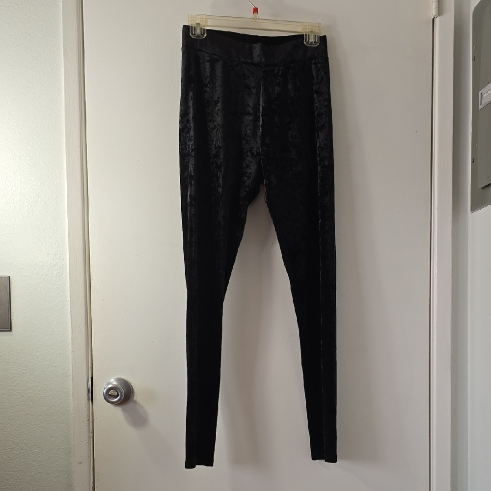 BCBGeneration Black Velvet Jeggings